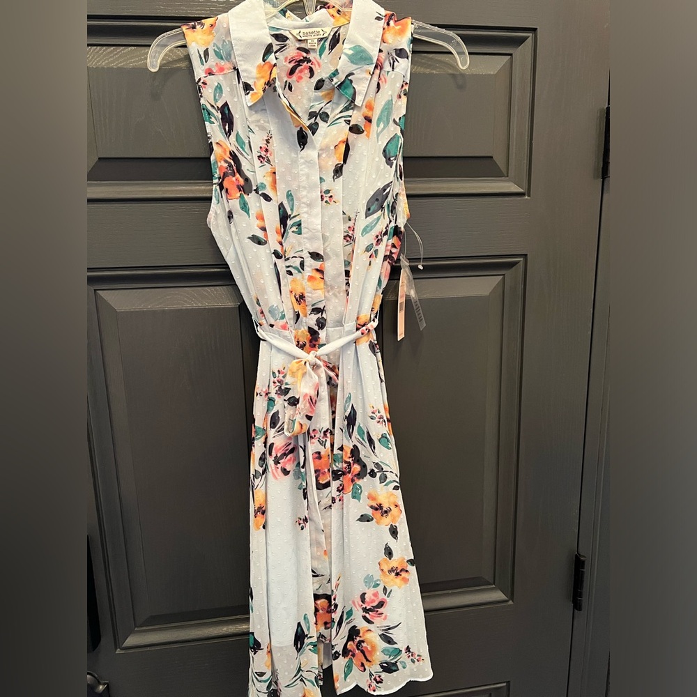 NWT Nanette Lepore Floral Sleeveless Button-Down Dress size 10
